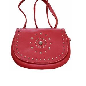 NWOT Grace Adele Red Studded Satchel Purse